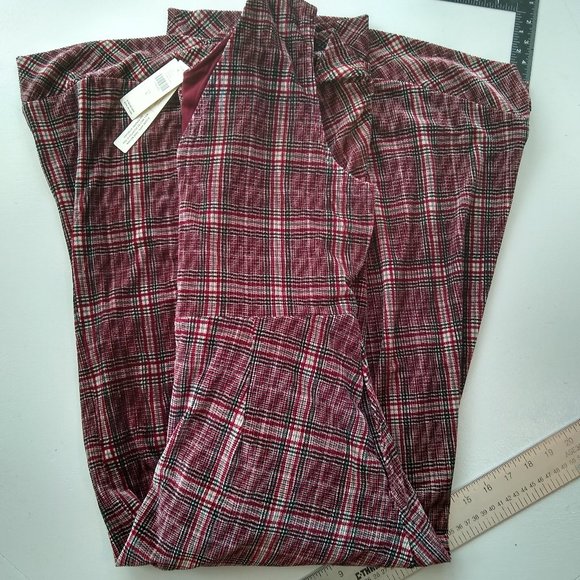 Anthropologie Red and Cream A-Line Midi Dress - Picture 5 of 8